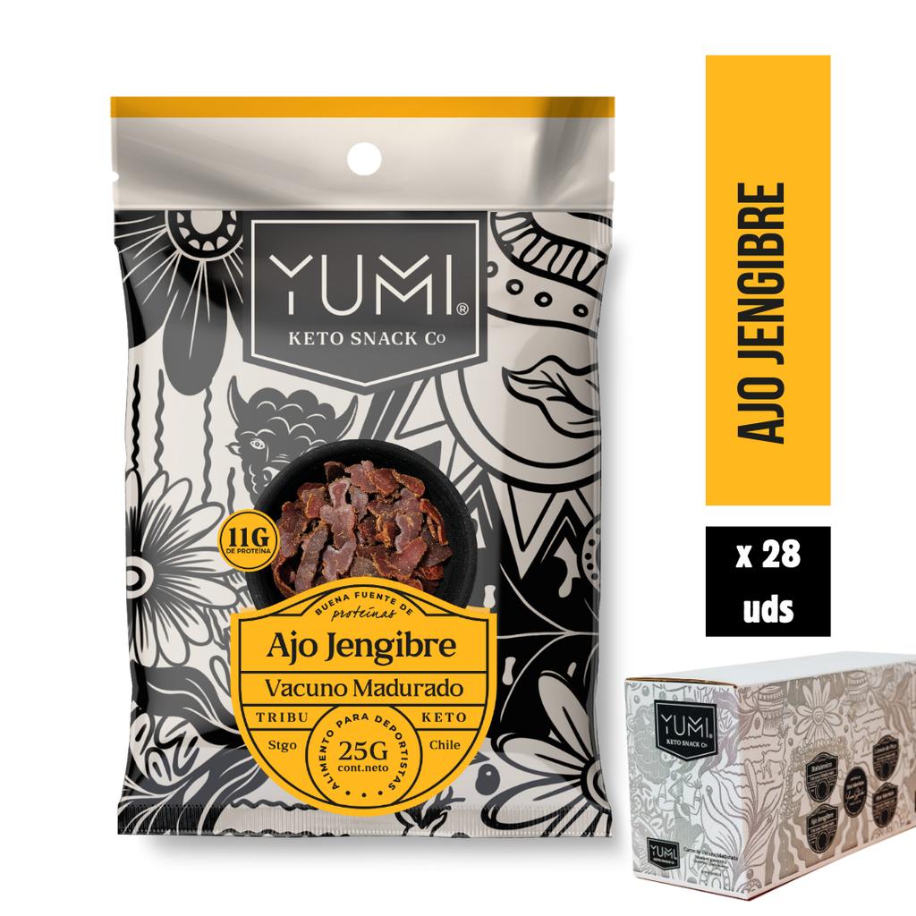 Yumi Snack Ajo Jengibre 25g - Pack of 28
