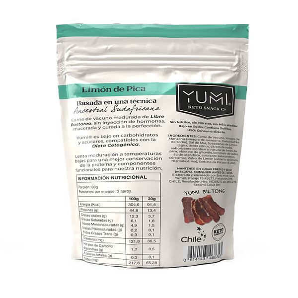 Yumi Snack Limón De Pica 75g - Pack of 8